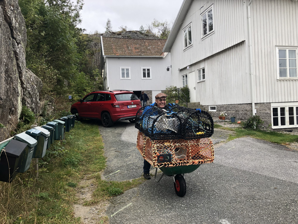Flygbild över Havstenssund med "fotfästet" i förgrunden
